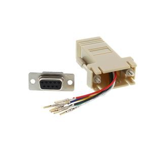 DB9 Kvinna till RJ11 Kvinnlig modulär adapter